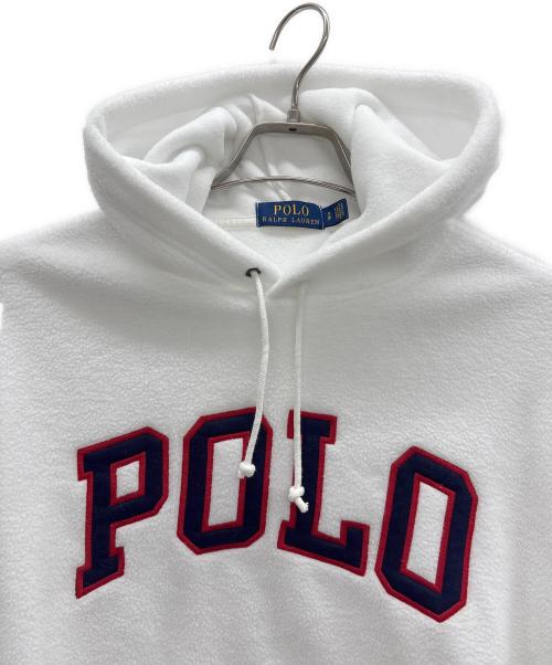 POLO RALPH LAUREN（ポロ・ラルフローレン）POLO RALPH LAUREN (ポロ・ラルフローレン) フリースパーカー ホワイト サイズ:Sの古着・服飾アイテム