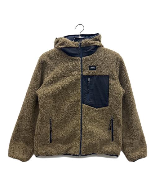 TAION（タイオン）TAION (タイオン) フリースブルダウンジャケット ブラウン×ブラック サイズ:Mの古着・服飾アイテム