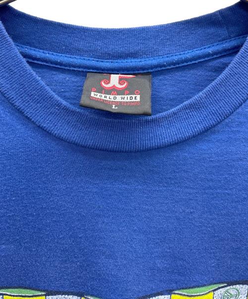 PIMPO WORLD WIDE（-）PIMPO WORLD WIDE (-) Tシャツ ブルー サイズ:Lの古着・服飾アイテム