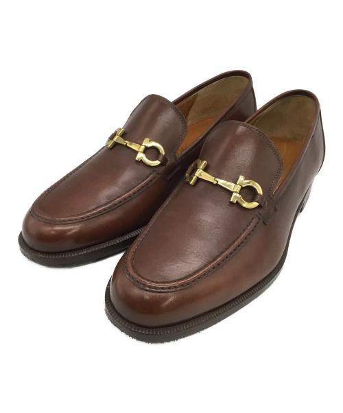 Salvatore Ferragamo（サルヴァトーレ フェラガモ）Salvatore Ferragamo (サルヴァトーレ フェラガモ) ローファー ブラウン サイズ:7 1/2の古着・服飾アイテム