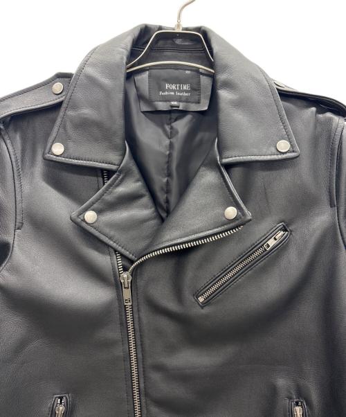 FORTIME（フォータイム）FORTIME (フォータイム) ライダースジャケット ブラック サイズ:XXLの古着・服飾アイテム