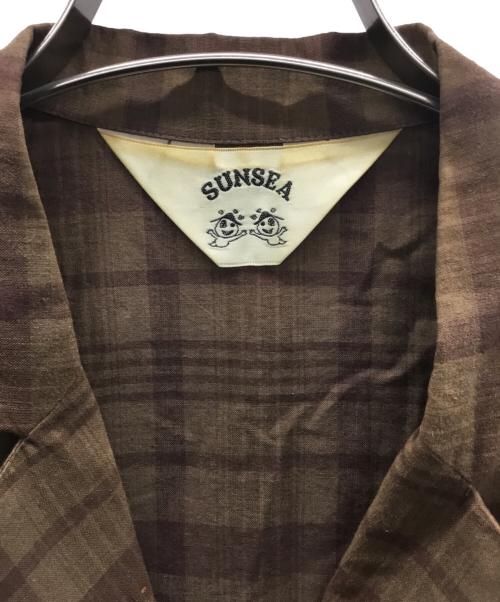 SUNSEA（サンシー）SUNSEA (サンシー) チェックシャツ ブラウン サイズ:2の古着・服飾アイテム