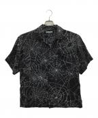 NEIGHBORHOODネイバーフッド）の古着「SPIDERWEB HAWAIIAN SHIRT」｜ブラック×ホワイト