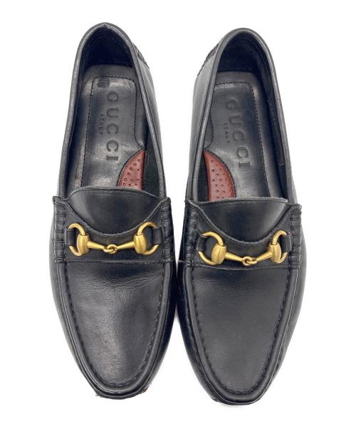 GUCCI（グッチ）GUCCI (グッチ) ホースビット レザー ローファー ブラック サイズ:40Mの古着・服飾アイテム