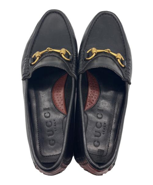 GUCCI（グッチ）GUCCI (グッチ) ホースビット レザー ローファー ブラック サイズ:40Mの古着・服飾アイテム