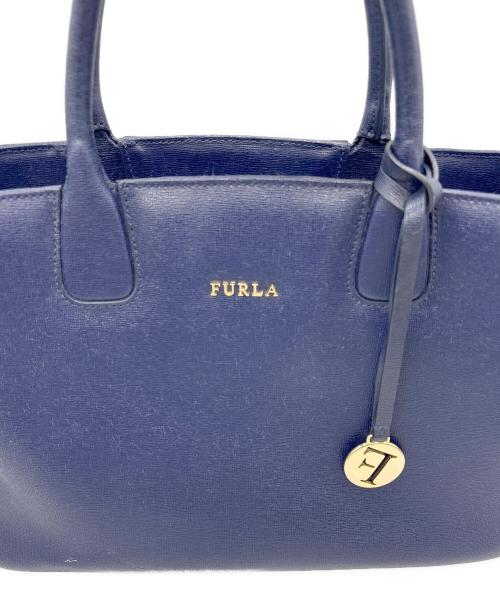 FURLA（フルラ）FURLA (フルラ) 2WAYハンドバッグ ブルーの古着・服飾アイテム