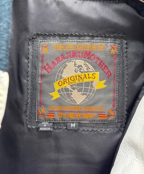 HARAJUKU MOTHER（ハラジュクマザー）HARAJUKU MOTHER (ハラジュクマザー) レザージャケット ブラック×ホワイト サイズ:Mの古着・服飾アイテム