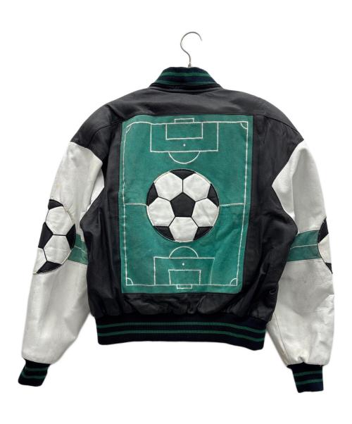 HARAJUKU MOTHER（ハラジュクマザー）HARAJUKU MOTHER (ハラジュクマザー) レザージャケット ブラック×ホワイト サイズ:Mの古着・服飾アイテム