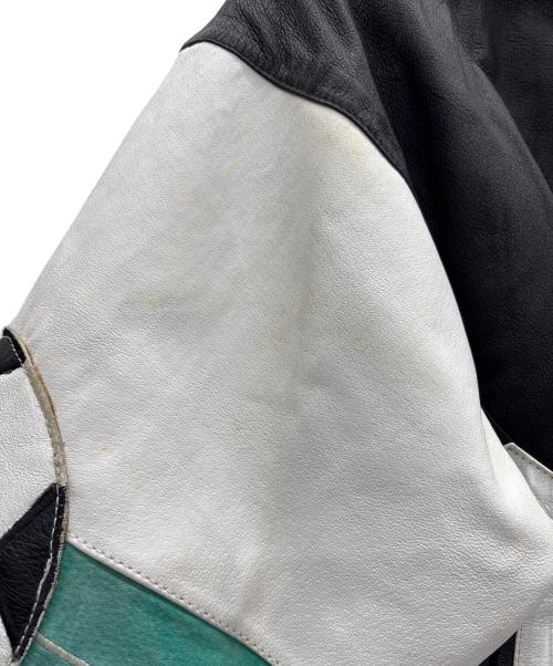 HARAJUKU MOTHER（ハラジュクマザー）HARAJUKU MOTHER (ハラジュクマザー) レザージャケット ブラック×ホワイト サイズ:Mの古着・服飾アイテム