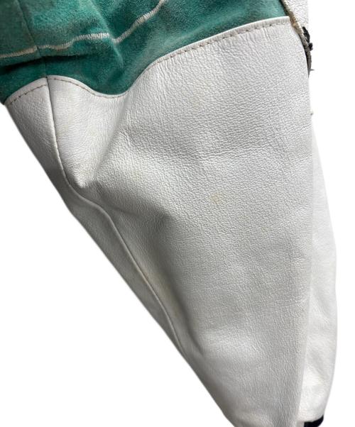 HARAJUKU MOTHER（ハラジュクマザー）HARAJUKU MOTHER (ハラジュクマザー) レザージャケット ブラック×ホワイト サイズ:Mの古着・服飾アイテム