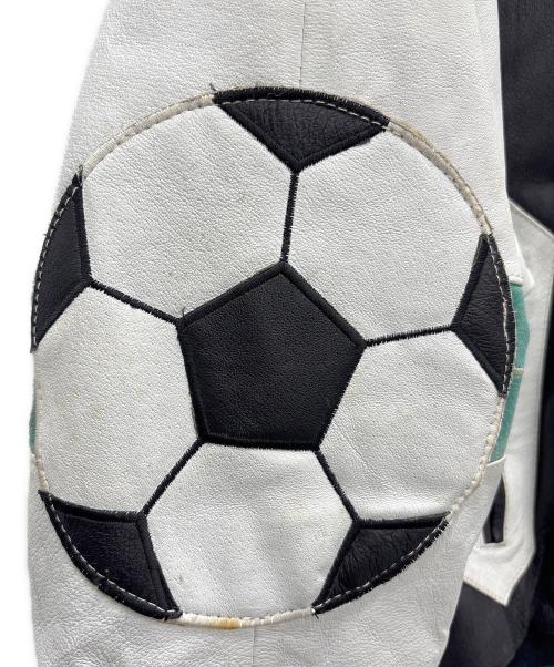 HARAJUKU MOTHER（ハラジュクマザー）HARAJUKU MOTHER (ハラジュクマザー) レザージャケット ブラック×ホワイト サイズ:Mの古着・服飾アイテム