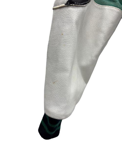 HARAJUKU MOTHER（ハラジュクマザー）HARAJUKU MOTHER (ハラジュクマザー) レザージャケット ブラック×ホワイト サイズ:Mの古着・服飾アイテム