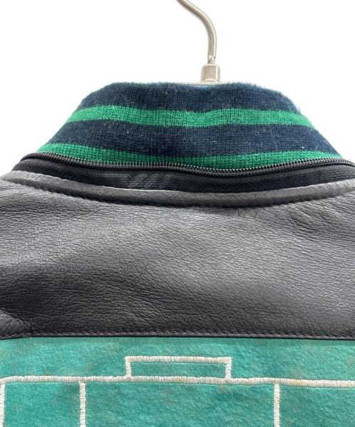 HARAJUKU MOTHER（ハラジュクマザー）HARAJUKU MOTHER (ハラジュクマザー) レザージャケット ブラック×ホワイト サイズ:Mの古着・服飾アイテム