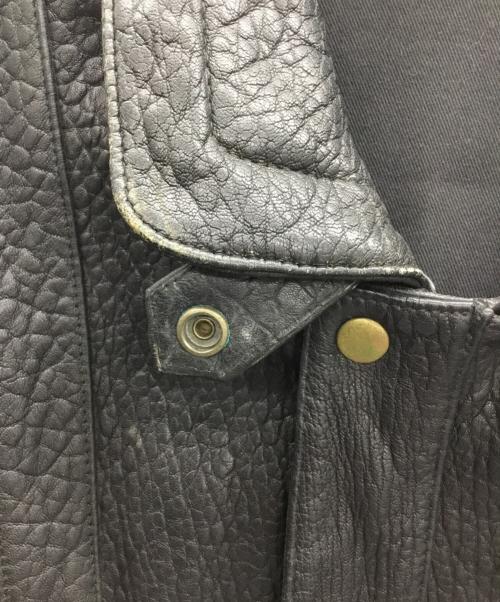 NOBLAND（ノーブランド）NOBLAND (ノーブランド) レザージャケット ブラック サイズ:Mの古着・服飾アイテム