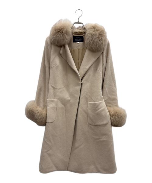 JUSGLITTY（ジャスグリッティー）JUSGLITTY (ジャスグリッティー) ウールコート ベージュ サイズ:2の古着・服飾アイテム