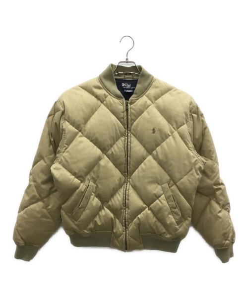 POLO BY RALPH LAUREN（ポロ バイ ラルフローレン）POLO BY RALPH LAUREN (ポロ バイ ラルフローレン) キルティングダウンジャケット ベージュ サイズ:Lの古着・服飾アイテム