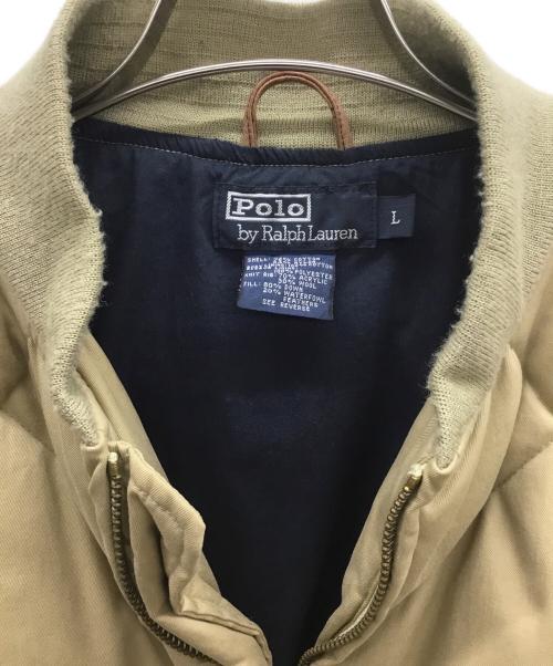 POLO BY RALPH LAUREN（ポロ バイ ラルフローレン）POLO BY RALPH LAUREN (ポロ バイ ラルフローレン) キルティングダウンジャケット ベージュ サイズ:Lの古着・服飾アイテム