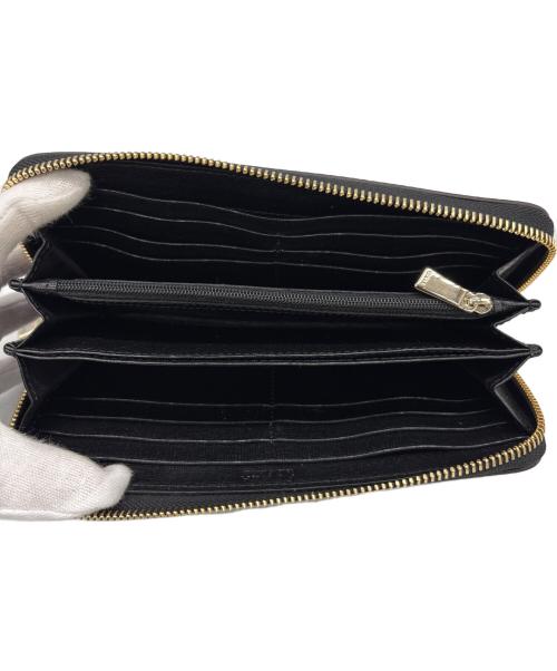 FURLA（フルラ）FURLA (フルラ) ラウンドファスナー長財布 ブラックの古着・服飾アイテム