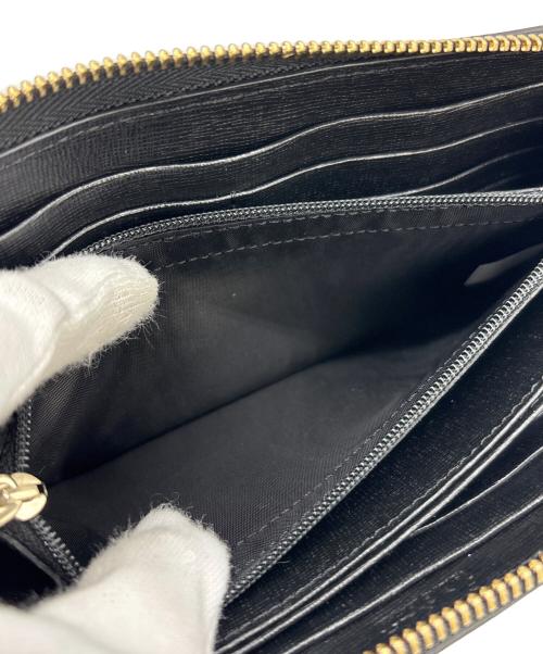 FURLA（フルラ）FURLA (フルラ) ラウンドファスナー長財布 ブラックの古着・服飾アイテム