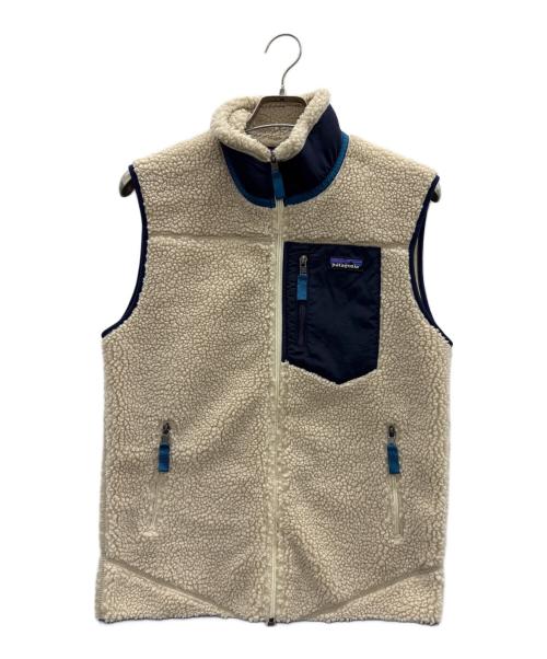 Patagonia（パタゴニア）Patagonia (パタゴニア) クラシックレトロXベスト ベージュ×ネイビー サイズ:Sの古着・服飾アイテム