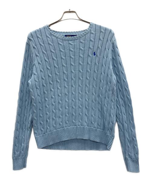 POLO RALPH LAUREN（ポロ・ラルフローレン）POLO RALPH LAUREN (ポロ・ラルフローレン) ケーブルニット ブルー サイズ:XLの古着・服飾アイテム