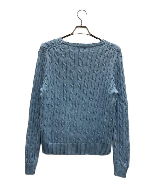 POLO RALPH LAUREN（ポロ・ラルフローレン）POLO RALPH LAUREN (ポロ・ラルフローレン) ケーブルニット ブルー サイズ:XLの古着・服飾アイテム