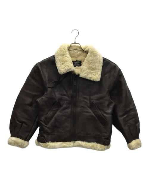 -（-）- (-) B-3シアリングジャケット ブラウン サイズ:48の古着・服飾アイテム