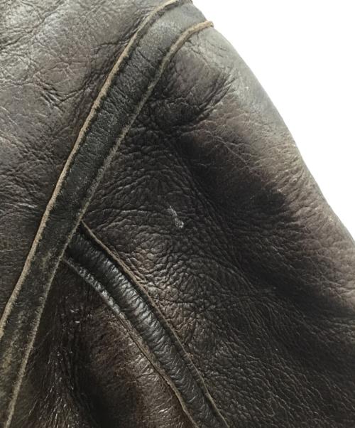 -（-）- (-) B-3シアリングジャケット ブラウン サイズ:48の古着・服飾アイテム