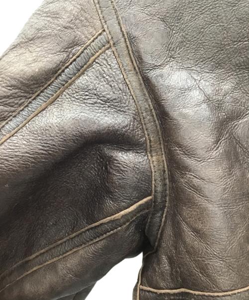 -（-）- (-) B-3シアリングジャケット ブラウン サイズ:48の古着・服飾アイテム