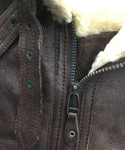 -（-）- (-) B-3シアリングジャケット ブラウン サイズ:48の古着・服飾アイテム