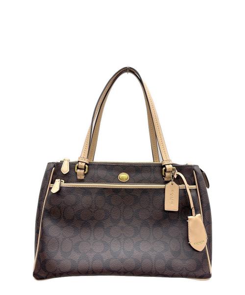 COACH（コーチ）COACH (コーチ) 2WAYトートバッグ ブラウンの古着・服飾アイテム