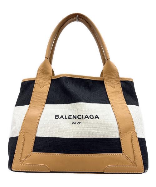 BALENCIAGA（バレンシアガ）BALENCIAGA (バレンシアガ) ハンドバッグ ホワイト×ブラック×ブラウンの古着・服飾アイテム