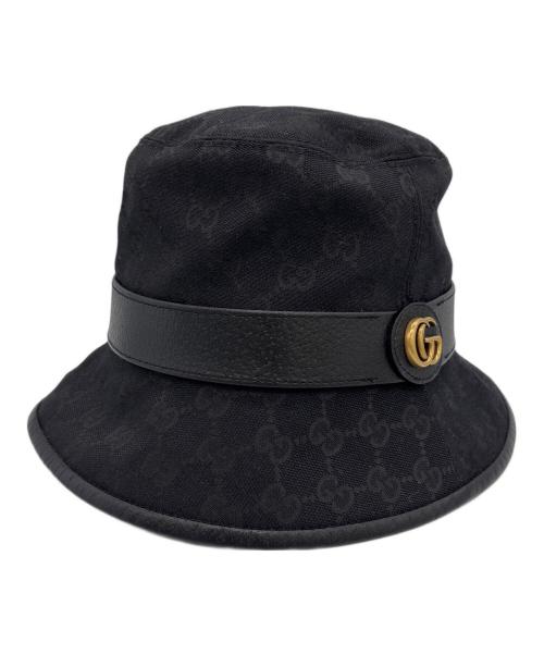 GUCCI（グッチ）GUCCI (グッチ) GGキャンバス バケットハット ブラックの古着・服飾アイテム