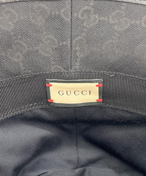 GUCCI（グッチ）GUCCI (グッチ) GGキャンバス バケットハット ブラックの古着・服飾アイテム
