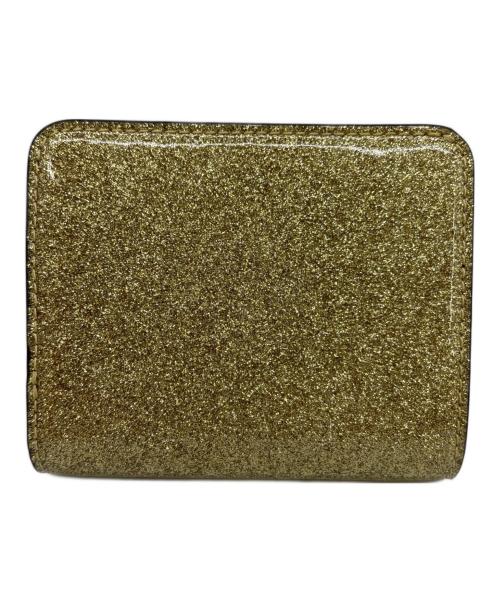 MARC JACOBS（マークジェイコブズ）MARC JACOBS (マークジェイコブズ) ミニグリッターコンパクトウォレット ゴールドの古着・服飾アイテム