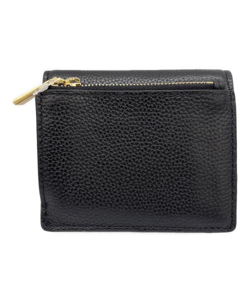 MICHAEL KORS（マイケル・コース）MICHAEL KORS (マイケル・コース) 2つ折り財布 ブラック×ベージュの古着・服飾アイテム