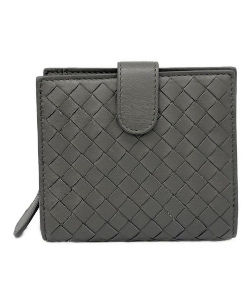BOTTEGA VENETA（ボッテガベネタ）BOTTEGA VENETA (ボッテガベネタ) 2つ折り財布 グレーの古着・服飾アイテム