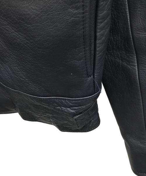 N.HOOLYWOOD（エヌ ハリウッド）N.HOOLYWOOD (エヌ ハリウッド) レザージャケット ネイビー サイズ:38の古着・服飾アイテム