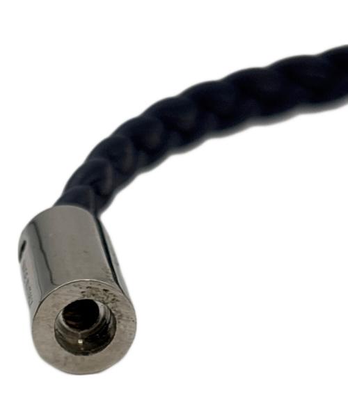 BVLGARI（ブルガリ）BVLGARI (ブルガリ) レザーブレスレッド ネイビーの古着・服飾アイテム