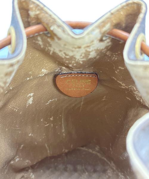 CELINE（セリーヌ）CELINE (セリーヌ) 巾着ショルダーバッグ ブラウンの古着・服飾アイテム