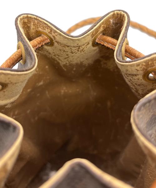 CELINE（セリーヌ）CELINE (セリーヌ) 巾着ショルダーバッグ ブラウンの古着・服飾アイテム