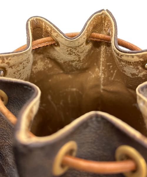 CELINE（セリーヌ）CELINE (セリーヌ) 巾着ショルダーバッグ ブラウンの古着・服飾アイテム