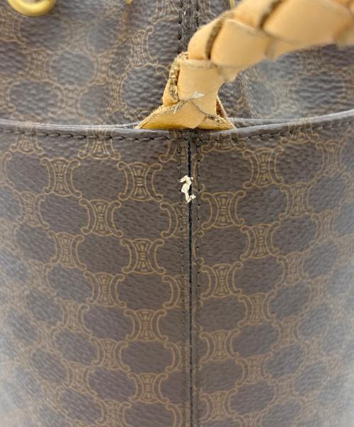 CELINE（セリーヌ）CELINE (セリーヌ) 巾着ショルダーバッグ ブラウンの古着・服飾アイテム