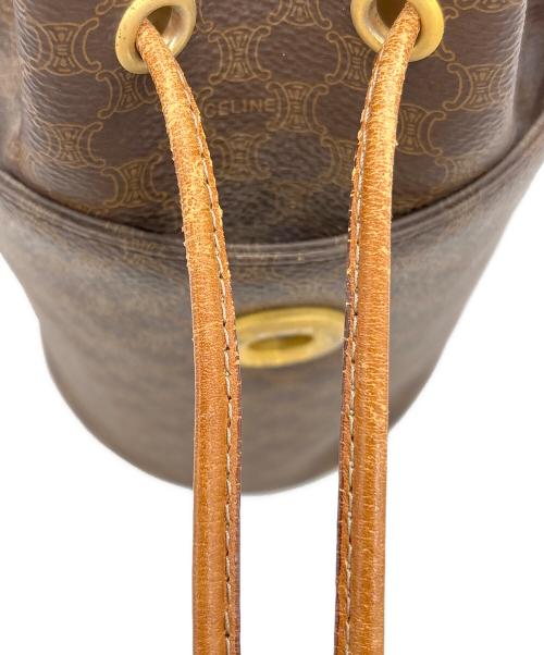 CELINE（セリーヌ）CELINE (セリーヌ) 巾着ショルダーバッグ ブラウンの古着・服飾アイテム