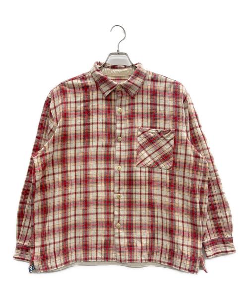 TAR（ティーエーアール）TAR (ティーエーアール) チェックシャツ レッド サイズ:Lの古着・服飾アイテム