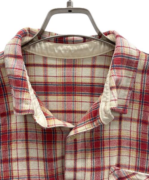 TAR（ティーエーアール）TAR (ティーエーアール) チェックシャツ レッド サイズ:Lの古着・服飾アイテム