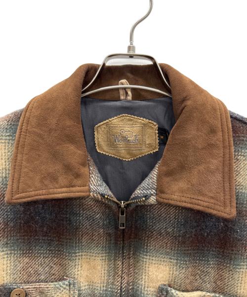 WOOLRICH（ウールリッチ）WOOLRICH (ウールリッチ) ウールジャケット ブラウン×グリーン サイズ:Mの古着・服飾アイテム
