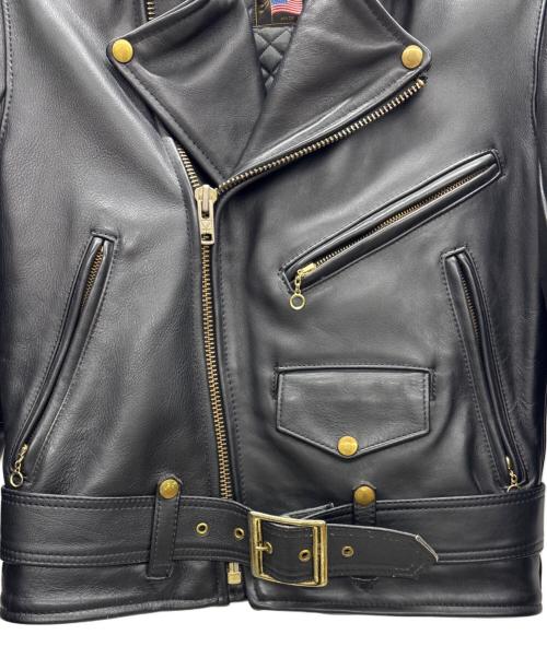 VANSON（バンソン）VANSON (バンソン) ダブルライダースジャケット ブラック サイズ:36の古着・服飾アイテム