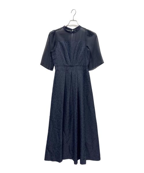 Rire Fete（リルフェテ）Rire Fete (リルフェテ) クラシカルジャガードドレス ネイビー サイズ:38 未使用品の古着・服飾アイテム