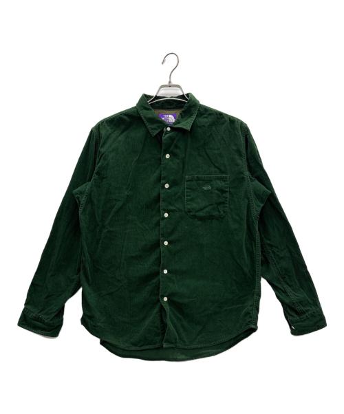 THE NORTH FACE PURPLE LABEL（ノースフェイスパープルレーベル）THE NORTH FACE PURPLE LABEL (ノースフェイスパープルレーベル) コーデュロイシャツ グリーン サイズ:Lの古着・服飾アイテム
